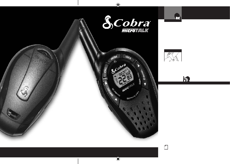 Cobra CXT280 Two-Way Radio Owner's manual PDF View/Download