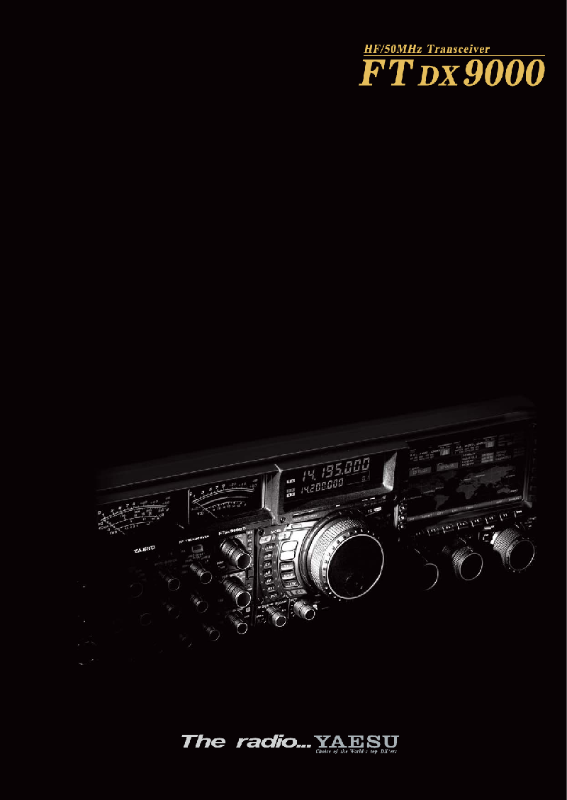 Yaesu FTDX9000 Transceiver Brochure & specs PDF View/Download