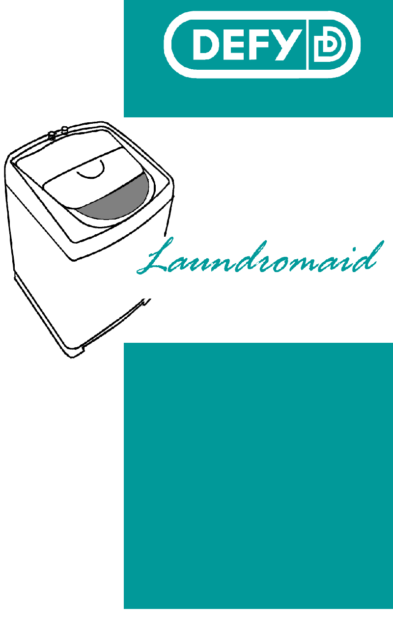 Defy TWINMAID 1300 Washer Owner's manual PDF View/Download