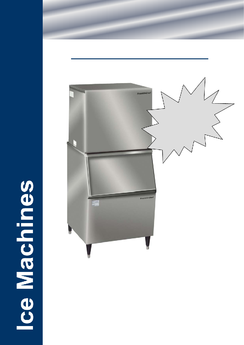 Franklin Chef FIM1000 Ice Maker Specifications PDF View/Download
