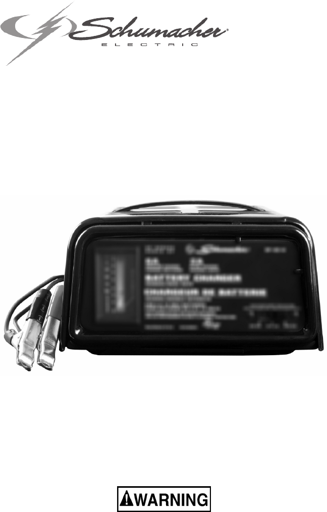 Schumacher SE10102 Battery Charger Owner