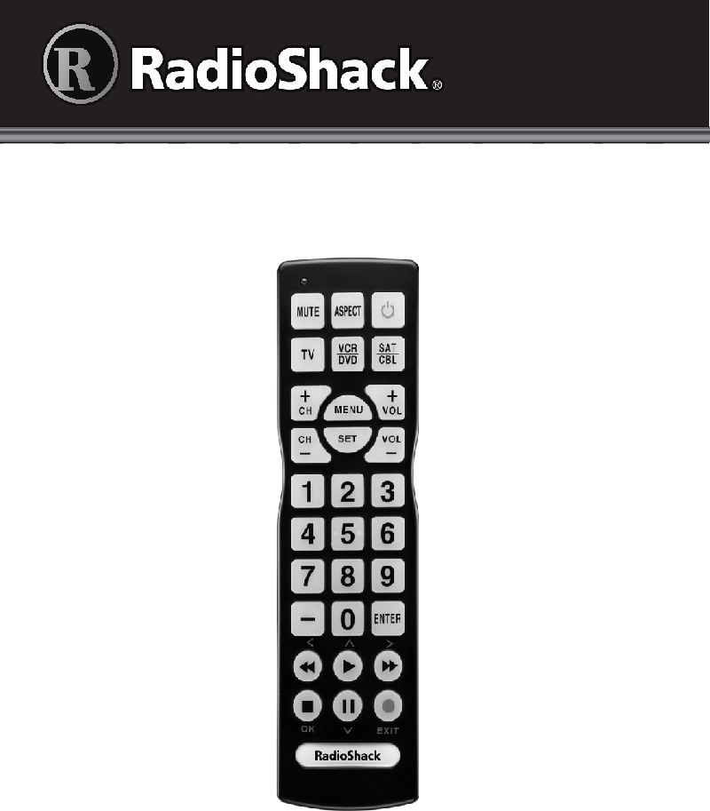 Radio Shack 15310 Remote Control Operation & user’s manual PDF View