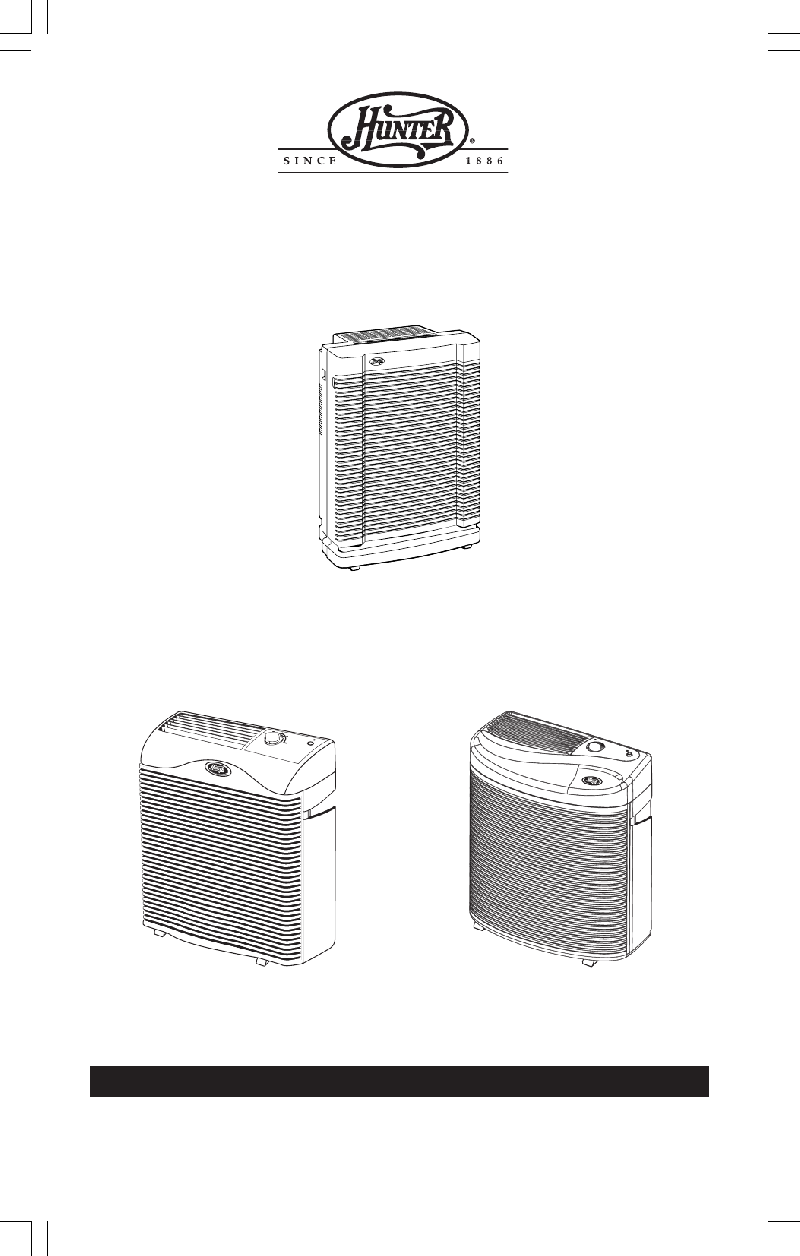 Hunter 30200 Air Cleaner Operation & user’s manual PDF View/Download