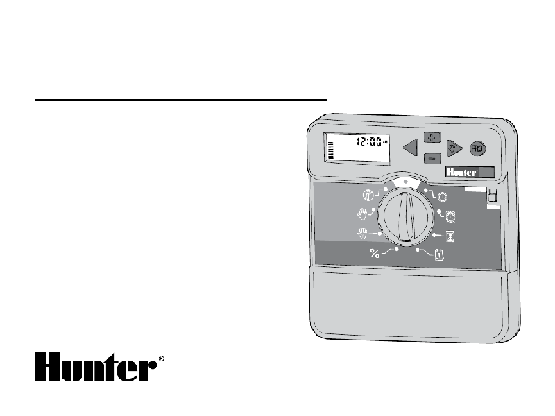 Hunter XC Timer Programming instructions manual PDF View/Download