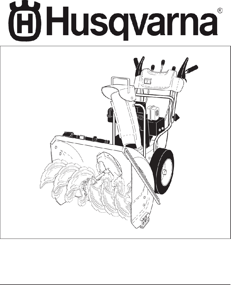 Husqvarna 14527SBLS Snow Blower Operator