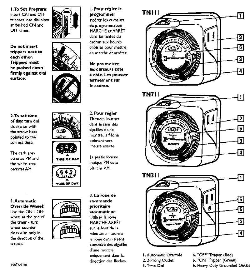 Intermatic TN111 Timer Supplementary manual PDF View/Download