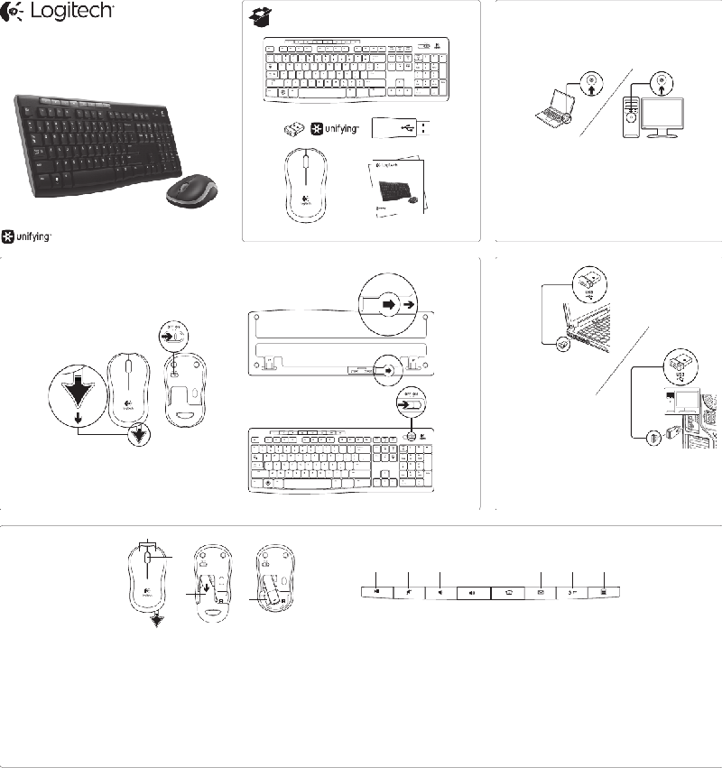 Logitech MK270 Keyboard Setup manual PDF View/Download
