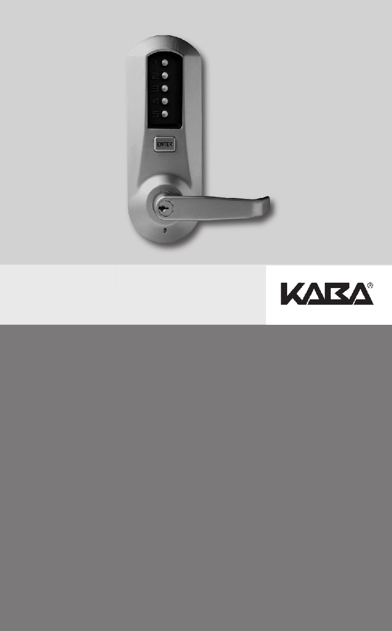 Kaba SIMPLEX 5000 CYLINDRICAL Lock Installation instructions manual PDF