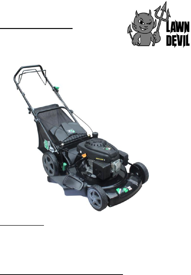 Lawn Devil DB8605 Lawn Mower Operation & user’s manual PDF View/Download