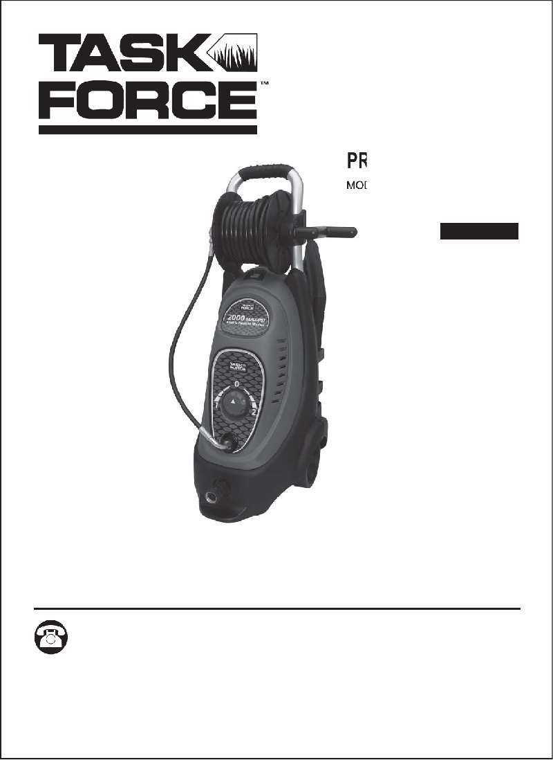Task Force TF2000 Pressure Washer Instructions manual PDF View/Download