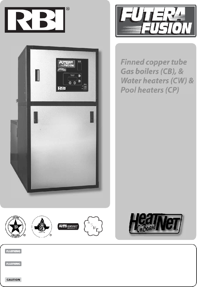 RBI Finned copper tube Gas boilers (CB) Boiler Installation and