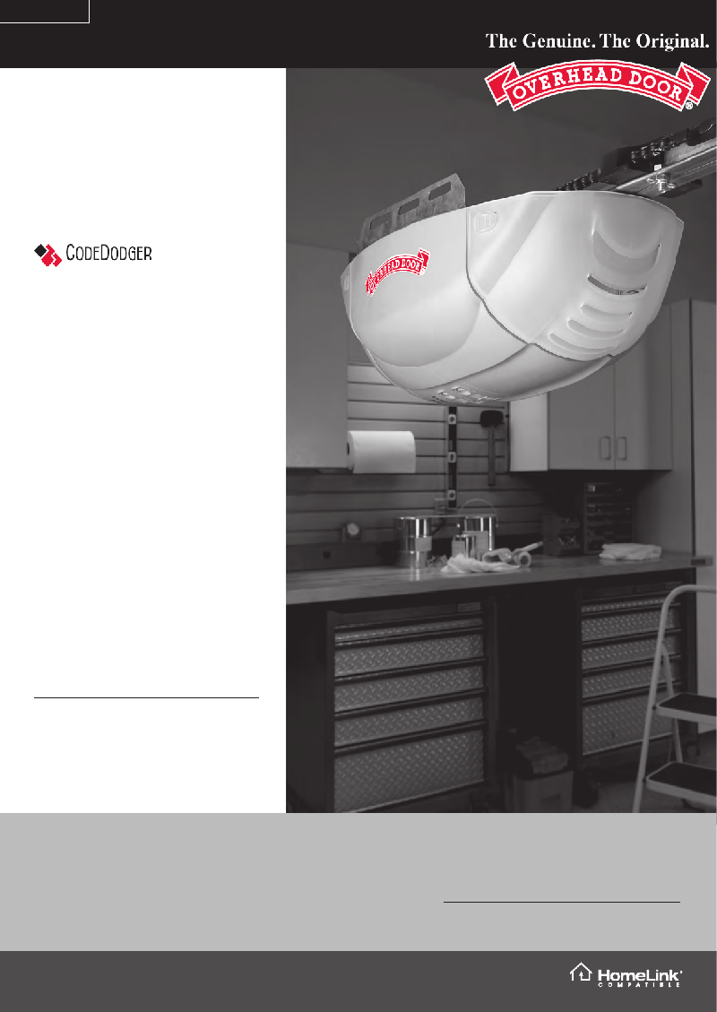 Overhead door 1026 Garage Door Opener Operation & user’s manual PDF