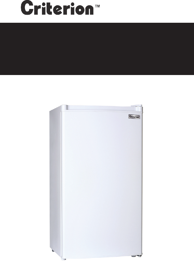Criterion CCR44CE1W Refrigerator Operation & user’s manual PDF View