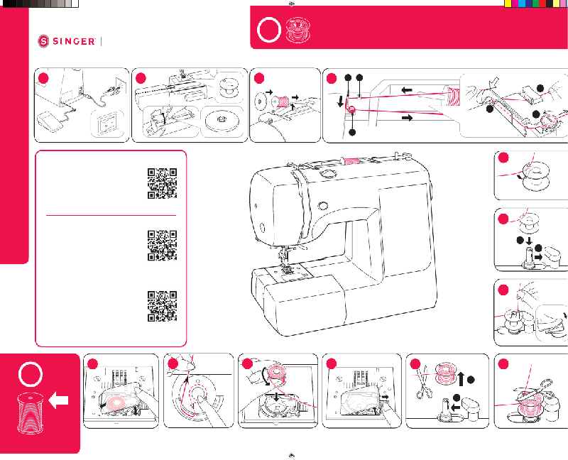 Singer 5500 Sewing Machine Quick start manual PDF View/Download