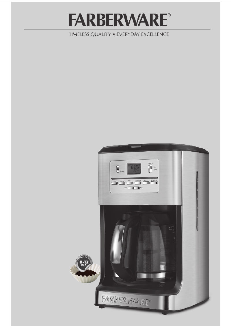 Farberware CM3000S Coffee Maker Use and care book manual PDF View/Download