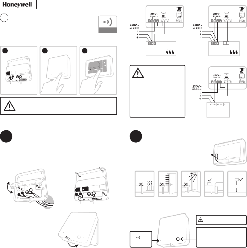 Honeywell T4R Thermostat Quick start installation manual PDF View/Download