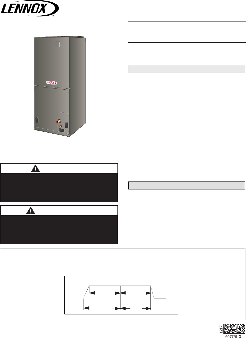 Lennox CBA25UH Air Handlers Installation instructions manual PDF View