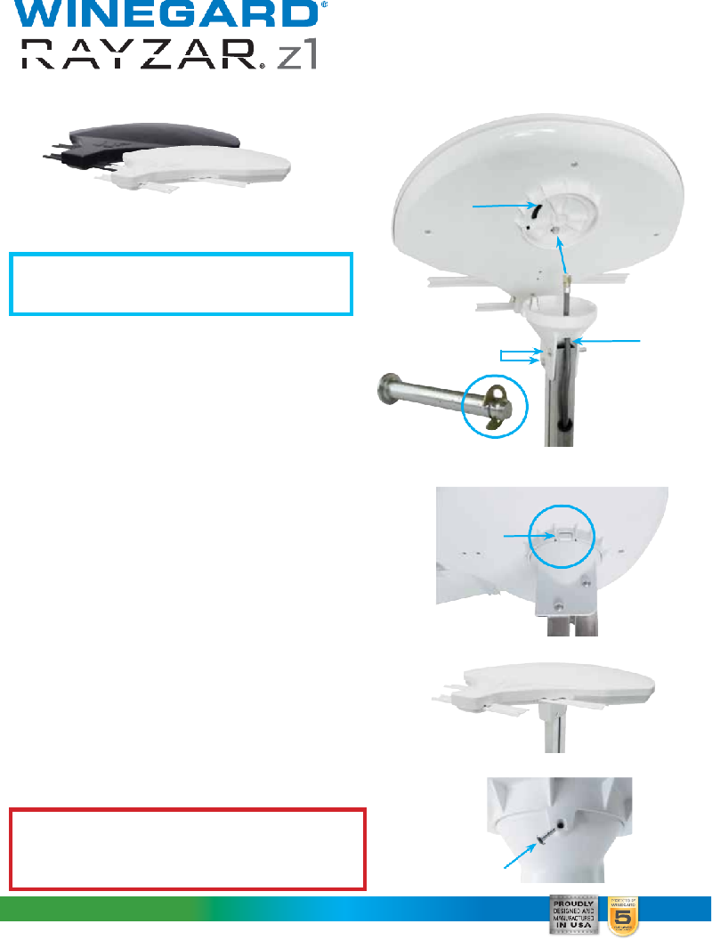 Winegard Rayzar Z1 RZ5000 Antenna Installation manual PDF View/Download