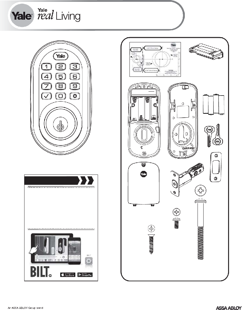 Yale YRD216 Locks Installation and programming instructions PDF View