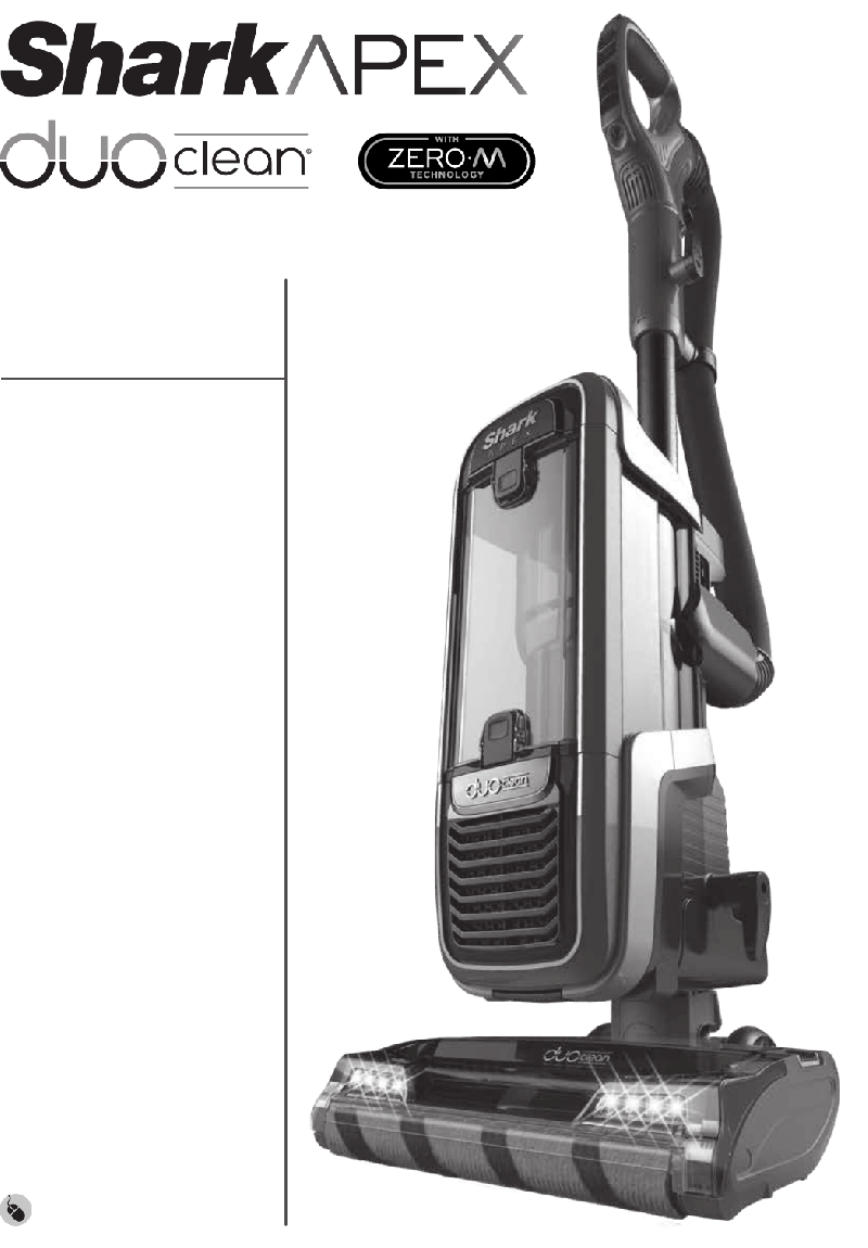 Shark APEX DuoClean Powered LiftAway Vacuum Cleaner User manual manual