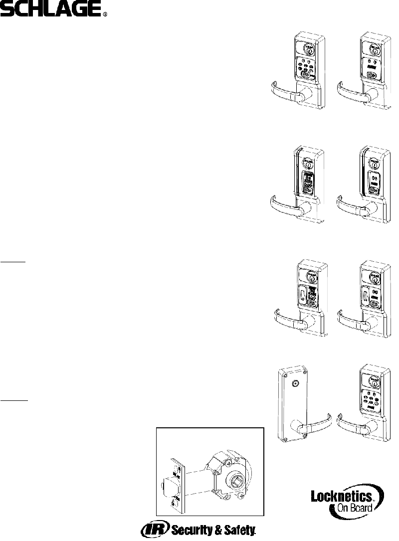 Schlage CM5100IBO Door locks Installation manual PDF View/Download