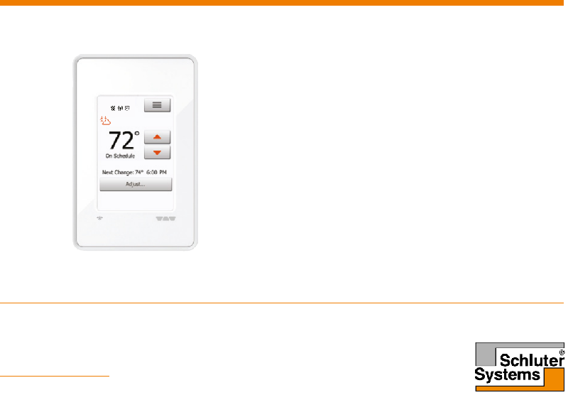 Schluter Systems DITRAHEATEWiFi Thermostat Operation & user’s manual