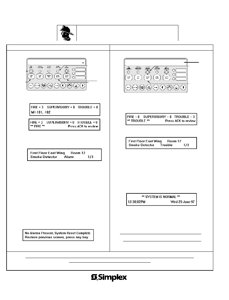 Simplex 4010 Smoke Alarm Operating instructions PDF View/Download