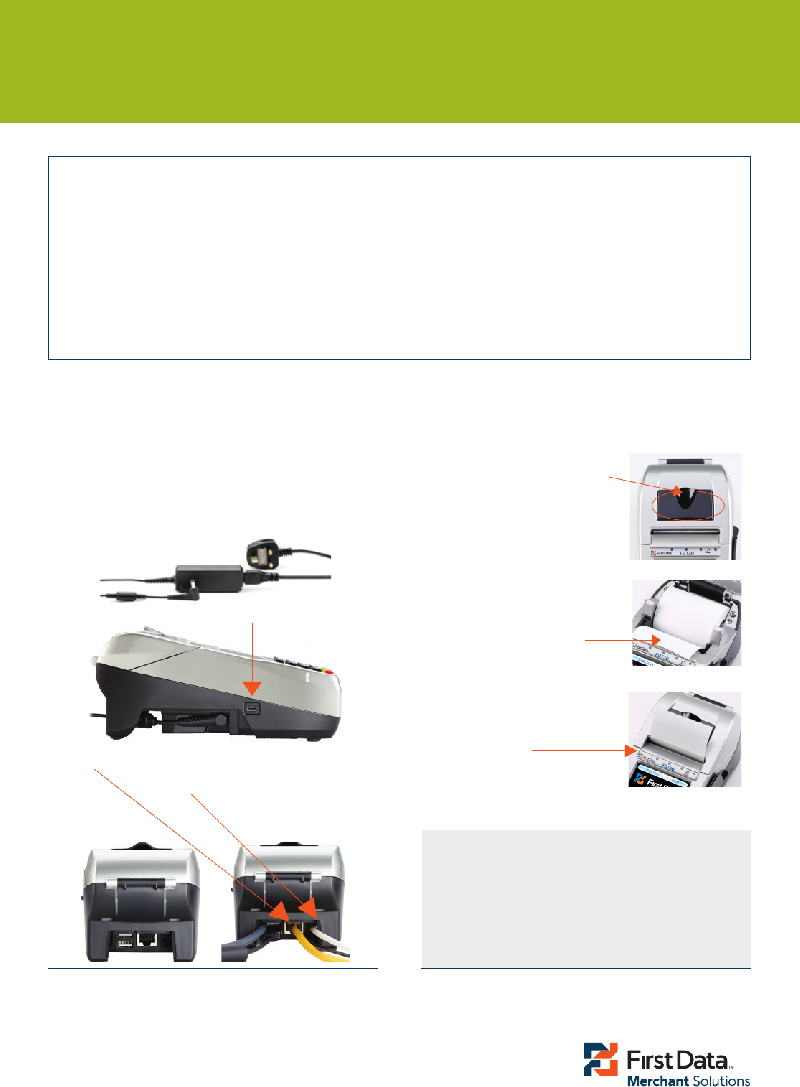 First Data FD130 Touch terminals Quick reference manual PDF View/Download