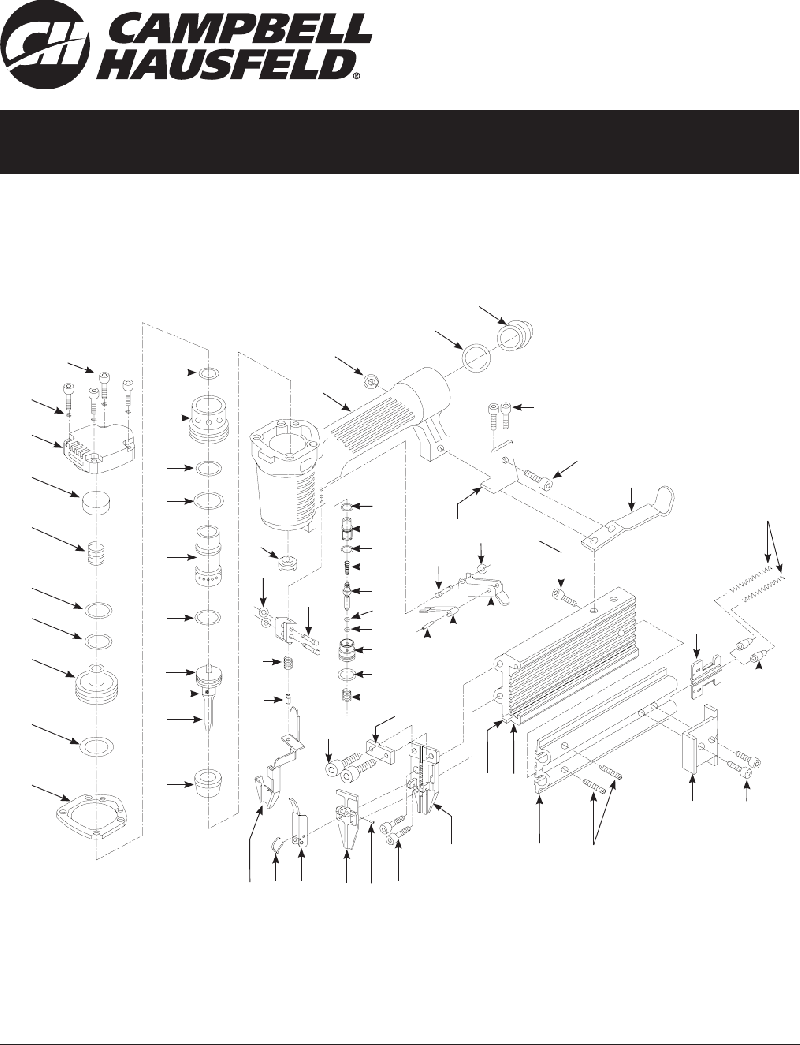 Campbell Hausfeld NB003006 Nail Gun Replacement parts list PDF View