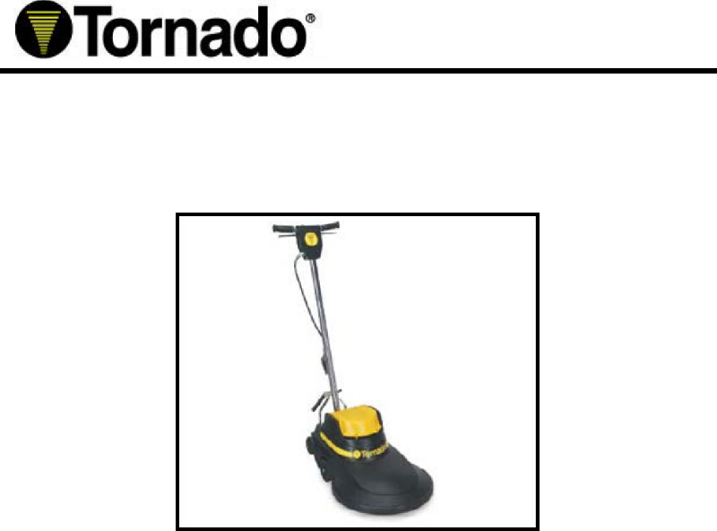 Tornado 98458 Floor Machine Operation & maintenance manual PDF View
