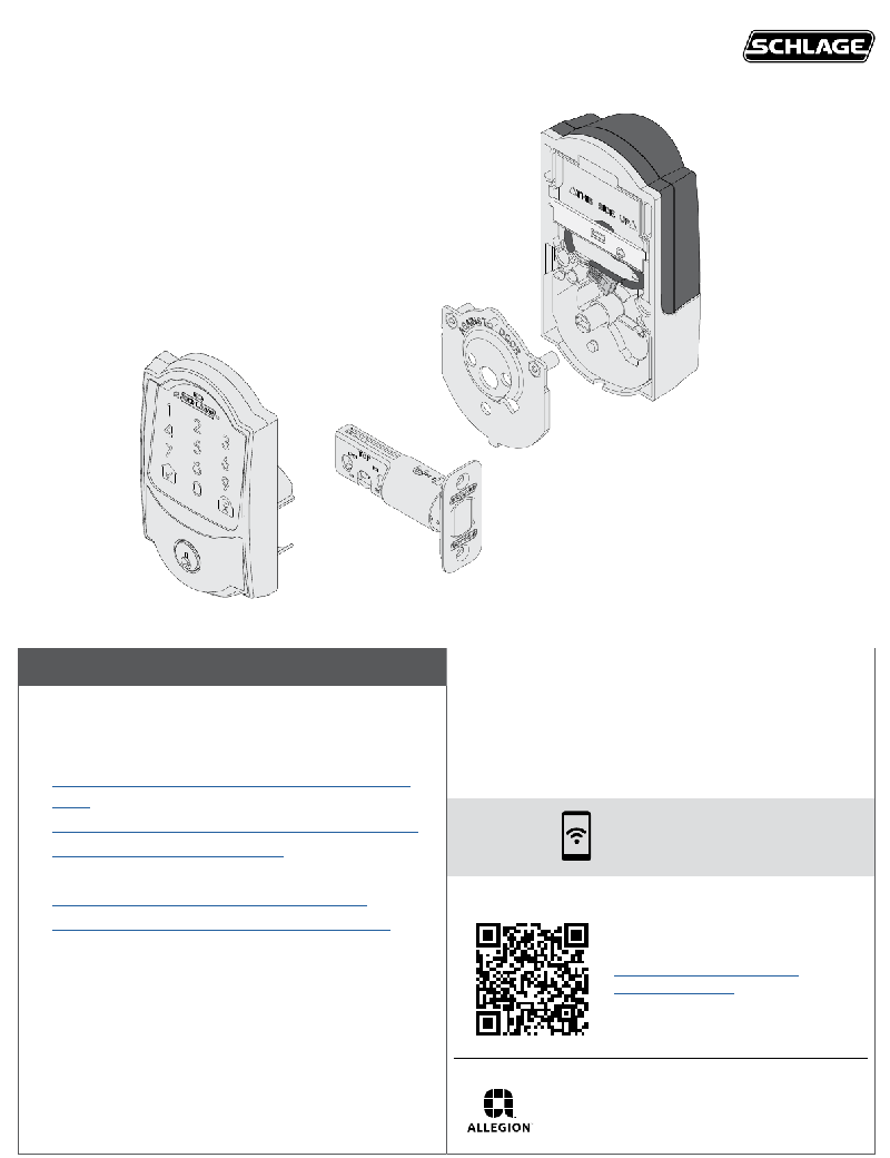 Schlage BE489WB Locks Reference manual PDF View/Download
