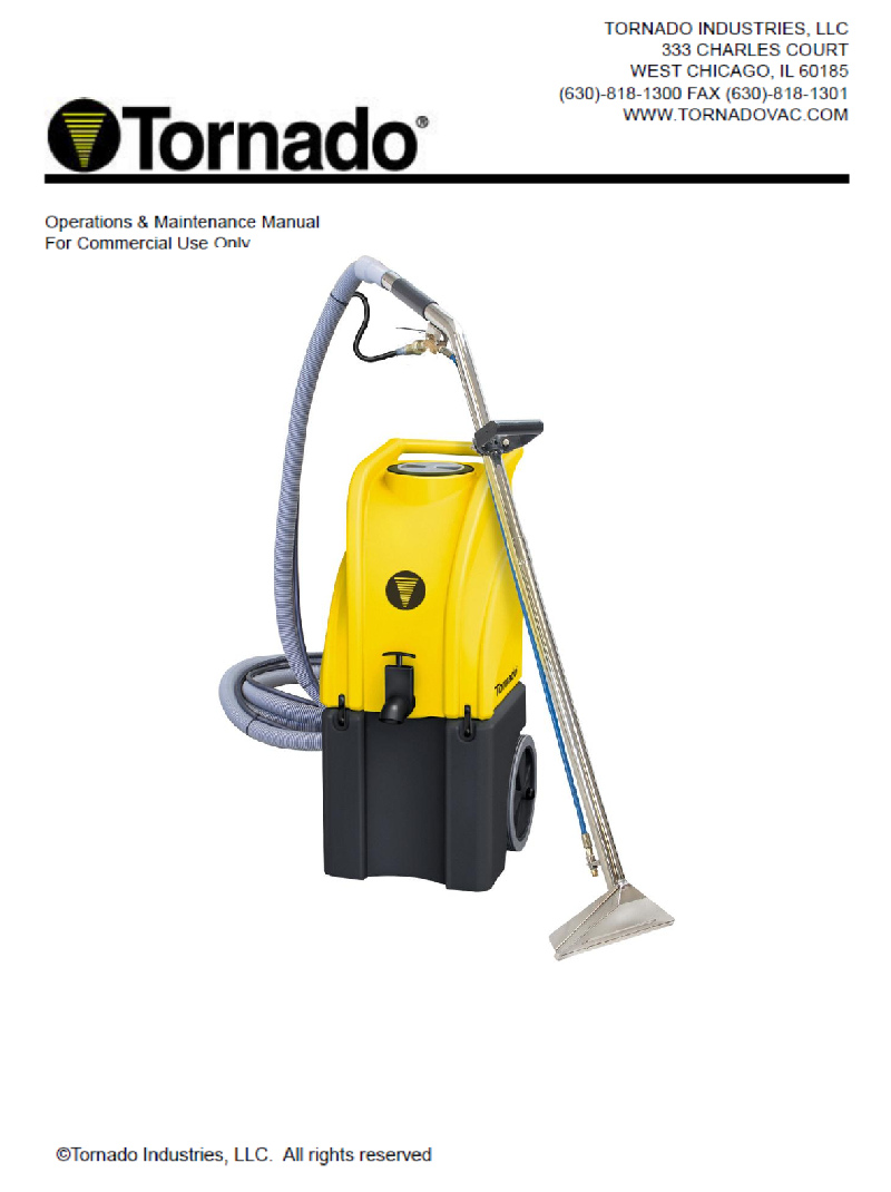 Tornado 98260 Floor Machine Operation & maintenance manual PDF View