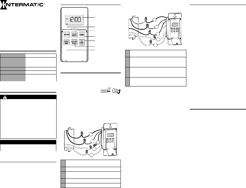 Intermatic EJ600 Series Timer Installation and user manual PDF View