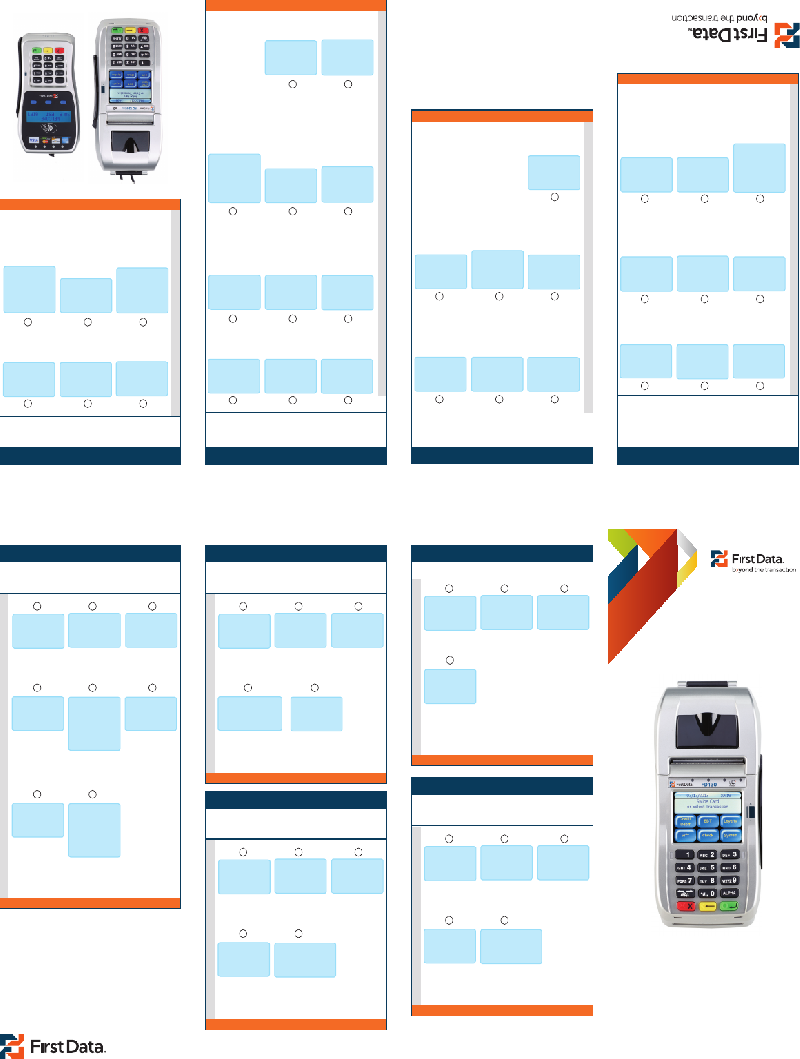 First Data 750FD130 Touch terminals Quick reference manual PDF View