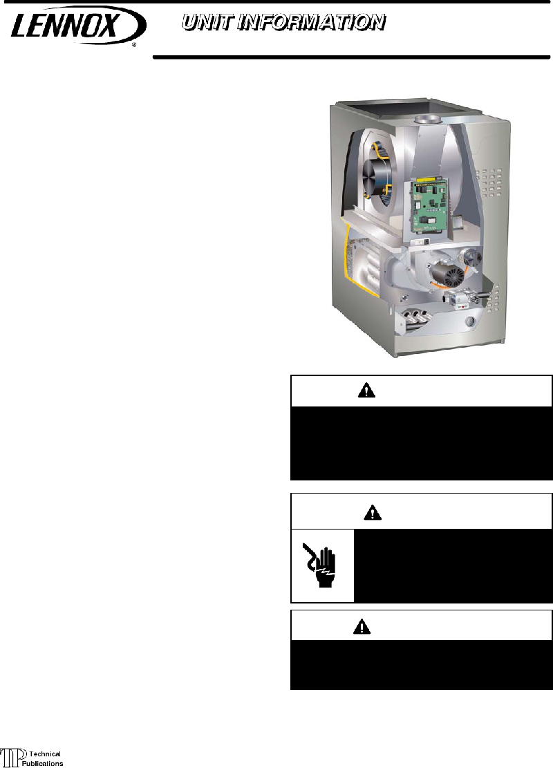 Lennox SL280UH070V36A Furnace Unit information PDF View/Download