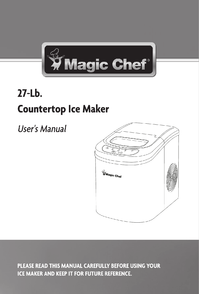 Magic Chef MCIM22B Ice Maker Operation & user’s manual PDF View/Download