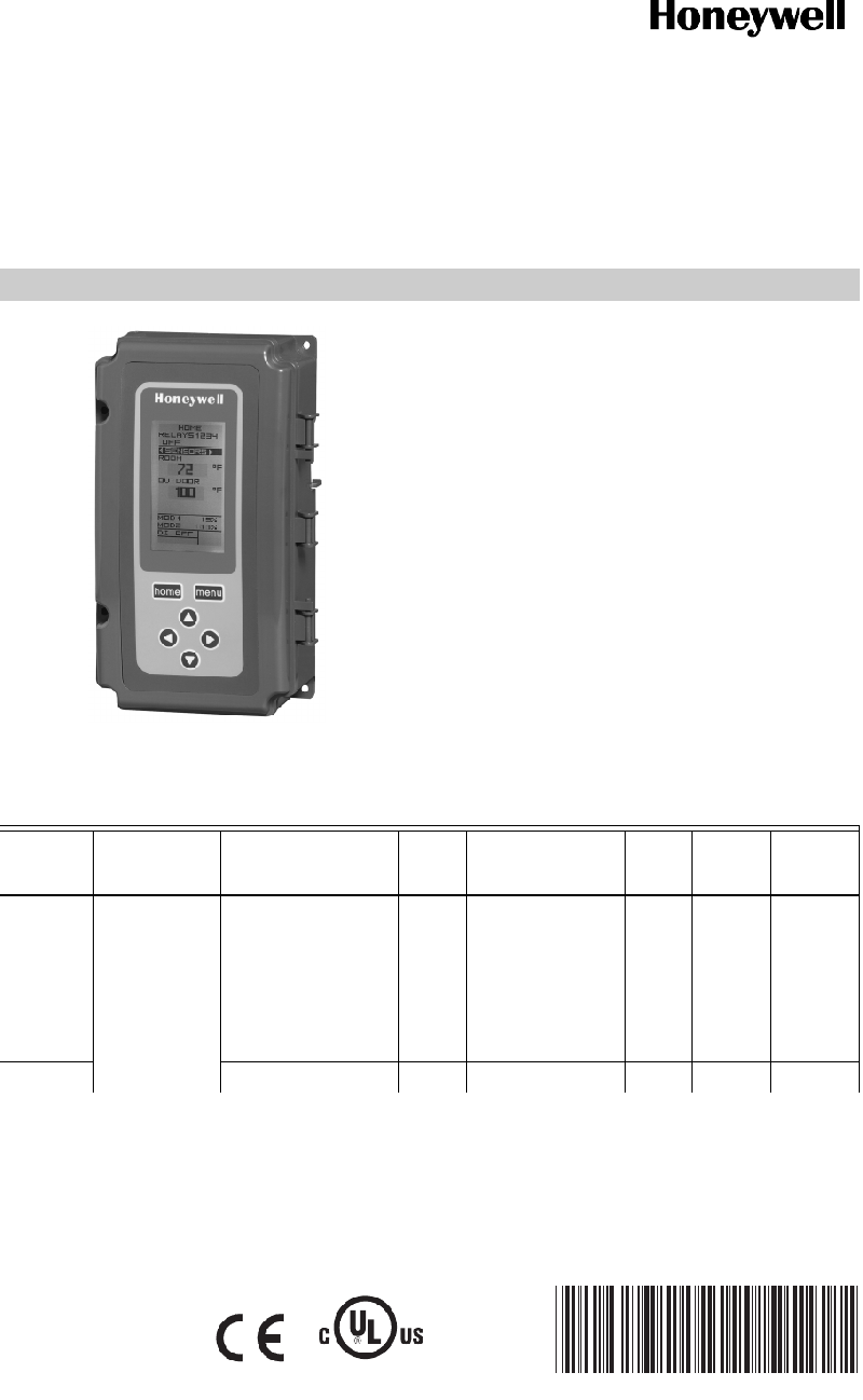 Honeywell T775U2006 Control Units Installation instructions manual PDF