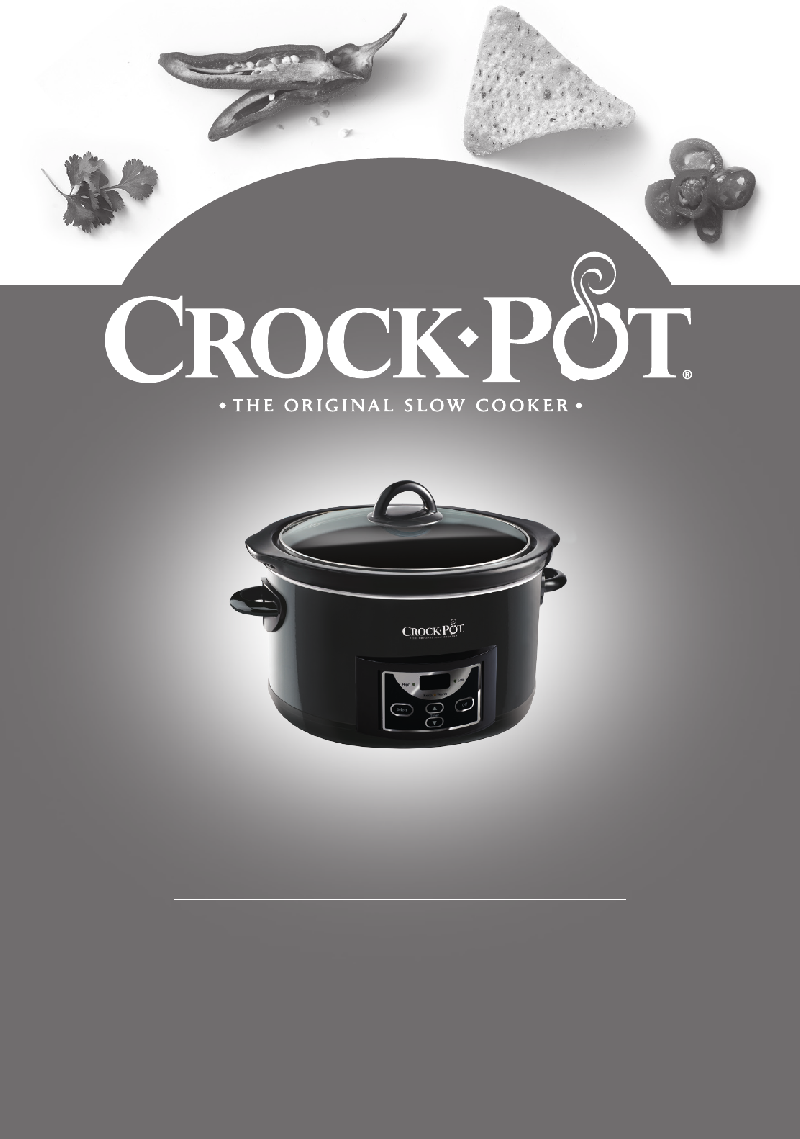 CrockPot SCCPRC507B Slow Cooker Instruction manual PDF View/Download