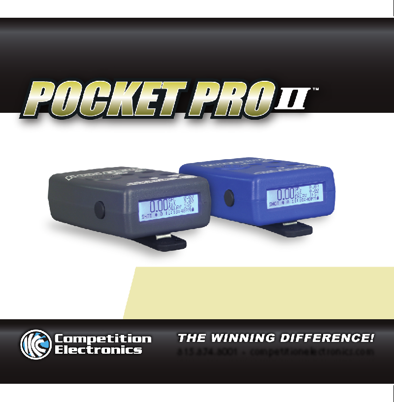Competition Electronics Pocket Pro II Watch User