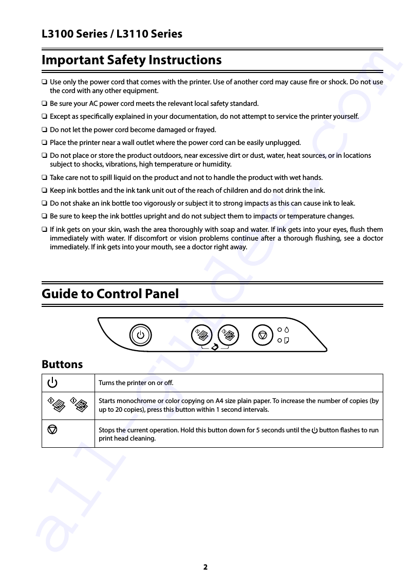 Epson ET-2710 Series Printer Manual PDF View/Download, Page # 2