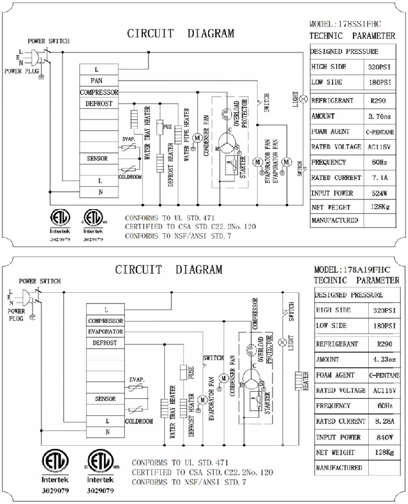 Avantco 178A19FHC Refrigerator Service manual PDF View/Download, Page 11