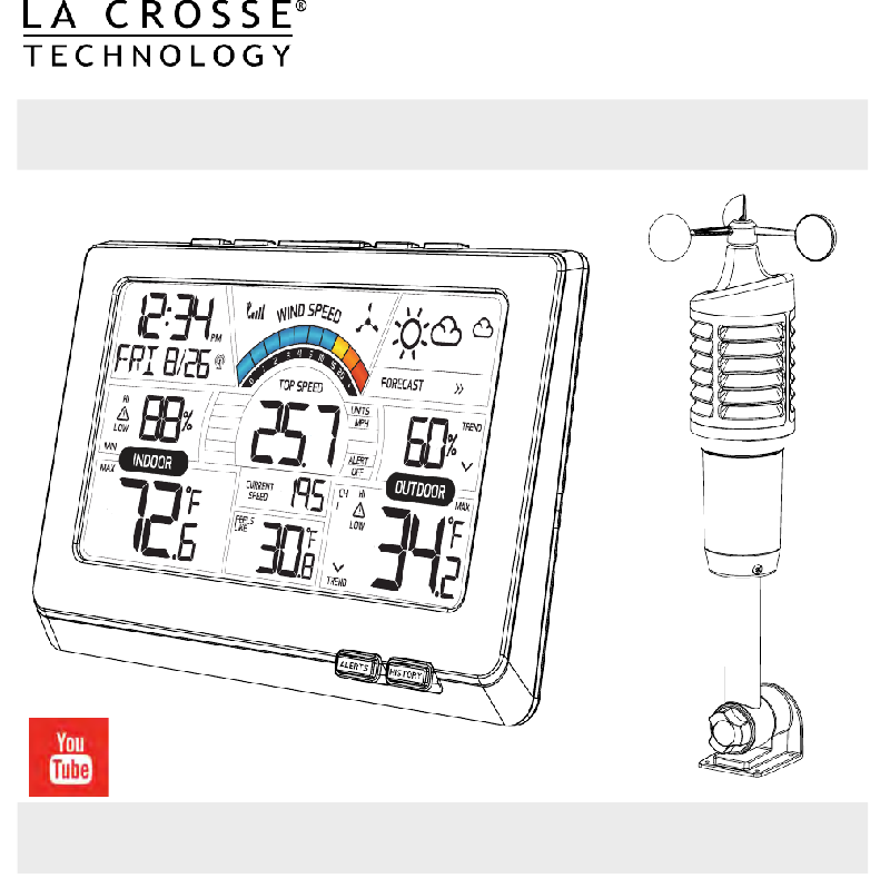 La Crosse Technology CA87092 Weather Station Instructional manual PDF
