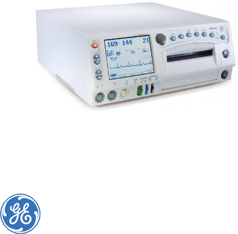 GE Corometrics 250cx Series Medical Equipment Service manual PDF View