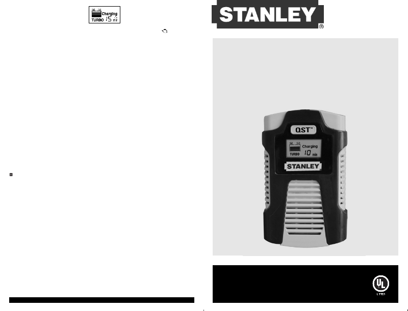 Stanley Battery Charger Instruction Manual