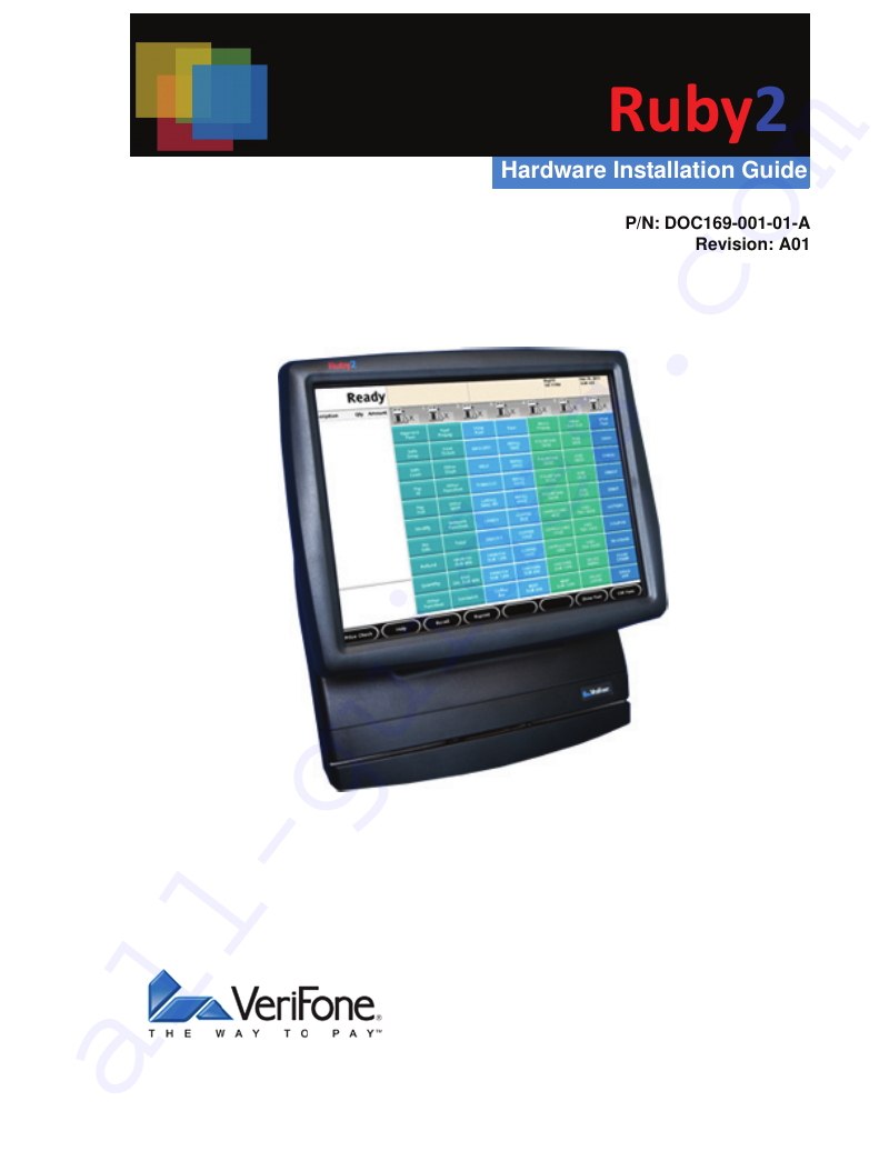 VeriFone ruby2 Touch terminals Installation manual PDF View/Download