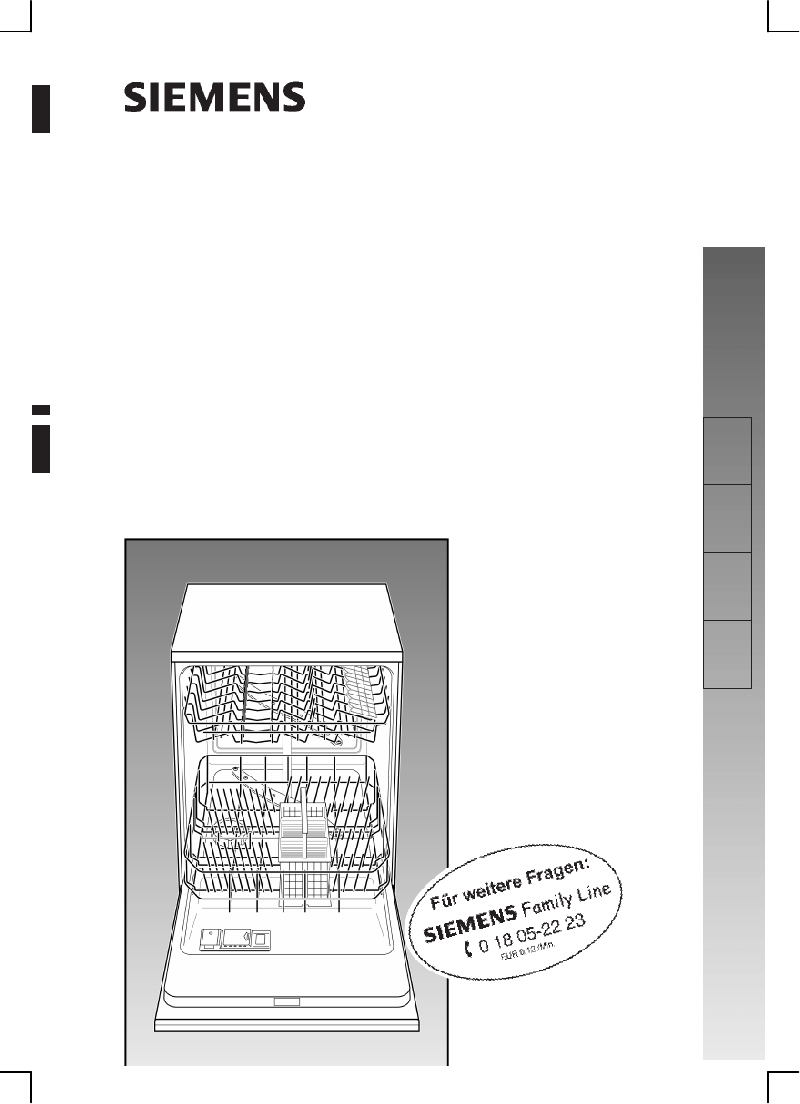 Siemens sl65a590 Dishwasher User manual manual PDF View/Download