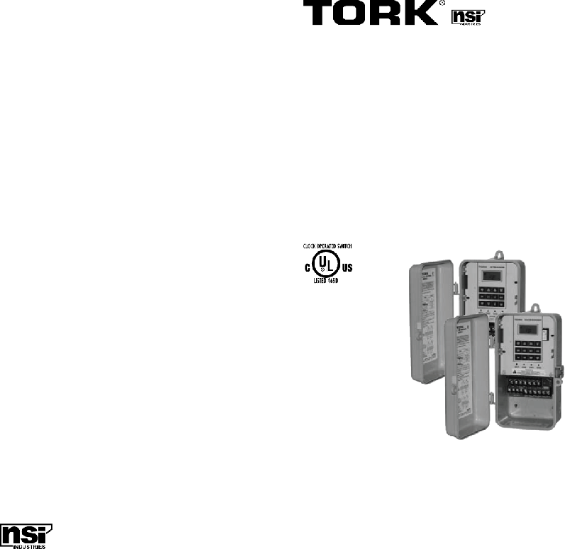 Tork DTS400B Timer Instruction manual PDF View/Download