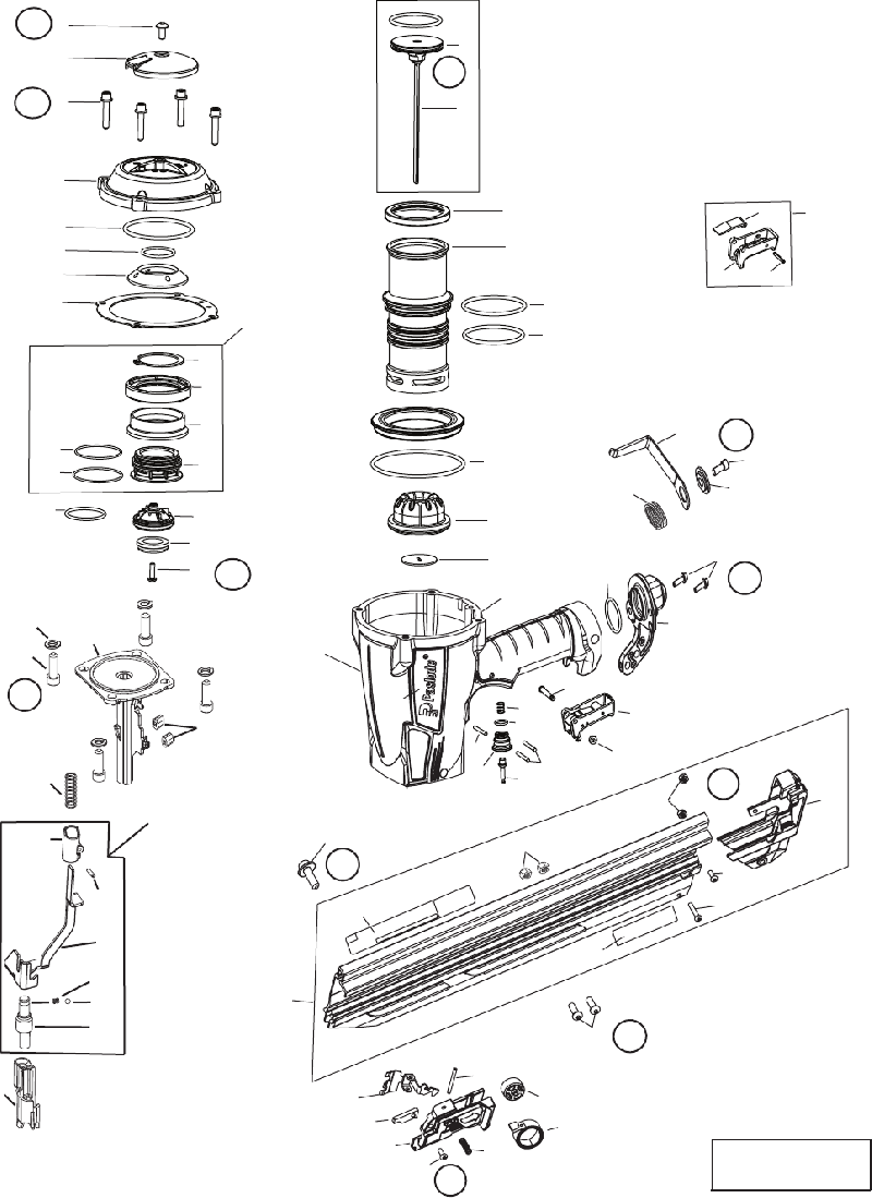 Paslode F350P Nail Gun Operating manual and schematic PDF View